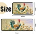 thumbnail image 2 of 2Pcs Rooster Farmhouse Theme Rugs for Kitchen Floor 2 Pieces Farmhouse Style Kitchen Mats for Kitchen Bathroom Decor Non Slip Washable Standing Kitchen Runner Mats 17"x30"+17"x47", 2 of 6