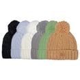 thumbnail image 2 of Sweater Knit Beanie with Pom Pom, 2 of 7