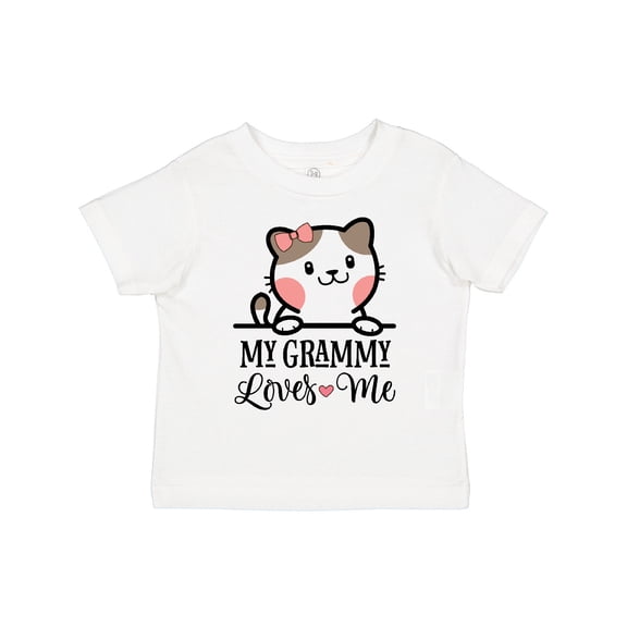 Inktastic My Grammy Loves Me Girls Granddaughter Kitten Girls Toddler T-Shirt