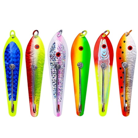 7829 6Pcs Fishing Spoons Lures Sequins Baits Casting Fishing Lures Baits Fishing Lures Spinner Baits Metal Spoon Fish Lures