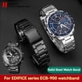 thumbnail image 2 of Correa de reloj para Casio Edifice Series 5582 ECB-900 ECB-900YDB, correa de reloj de acero inoxidable macizo, accesorio de pulsera de 22 mm, 2 of 5
