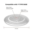 thumbnail image 4 of 12.5 Inch Universal Glass Plate Glass Turntable Plate Replacement For Hy, 4 of 5