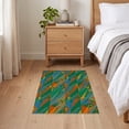 thumbnail image 3 of ODIKA 2'x3' Ultra-Soft Accent Mat, Striped Bold Retro Geometric Vibrant Classroom Mid Century Abstract Playful None Washable, Bare feet friendly, Easy Care Indoor rug for Bedside, Footrest, 3 of 7