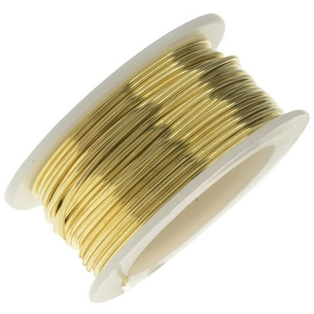 Brass Twisted Wire - Artistic Wire, Brass Craft Wire 24 Gauge Thick, 10 Yard Spool, Bare Yellow Brass