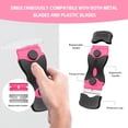 thumbnail image 4 of 15 Pack Razor Blade Scraper Set, Includes 150 Plastic & 150 Metal Blades, Multi-Purpose Tool for Glass, Cooktop, Sticker Removal, Paint & Gum Cleaning (Pink), 4 of 7