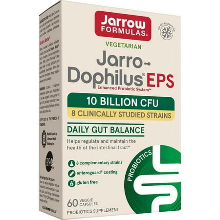 Jarrow Formulas Jarro-Dophilus EPS, intestinal and Immune Health, 5 Billion Cells, 60 Veggie Caps
