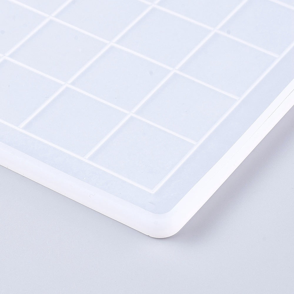 2sets Chess Board & Pieces Silicone Molds Resin Casting Molds For UV Resin Epoxy Resin Craft Making Classic Games for and Adults White 274x274x9mm Inner Diameter: 265x265mm