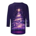 thumbnail image 5 of Gamivast Christmas Tunics for Women Plus Size Casual 3/4 Sleeve T-Shirts Dressy Xmas Trees Graphic Tees Holiday Round Neck Cute Tunic Tops Fall Winter Fashion Outfits 2025, 5 of 6