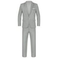 thumbnail image 2 of Zaldita Men's 2 Piece Slim Fit Suit One Button Blazer Jacket and Pants Sets Wedding Party Outfits Gray XXL, 2 of 6