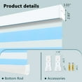thumbnail image 5 of MING CHEN Motorized Blackout Zebra Blinds Works with Remote Alex, Smart Electric Window Zebra Shades Blinds, Automatic Zebra Blinds for Windows Blackout (Light Blue, 55"Wx72"H), 5 of 6