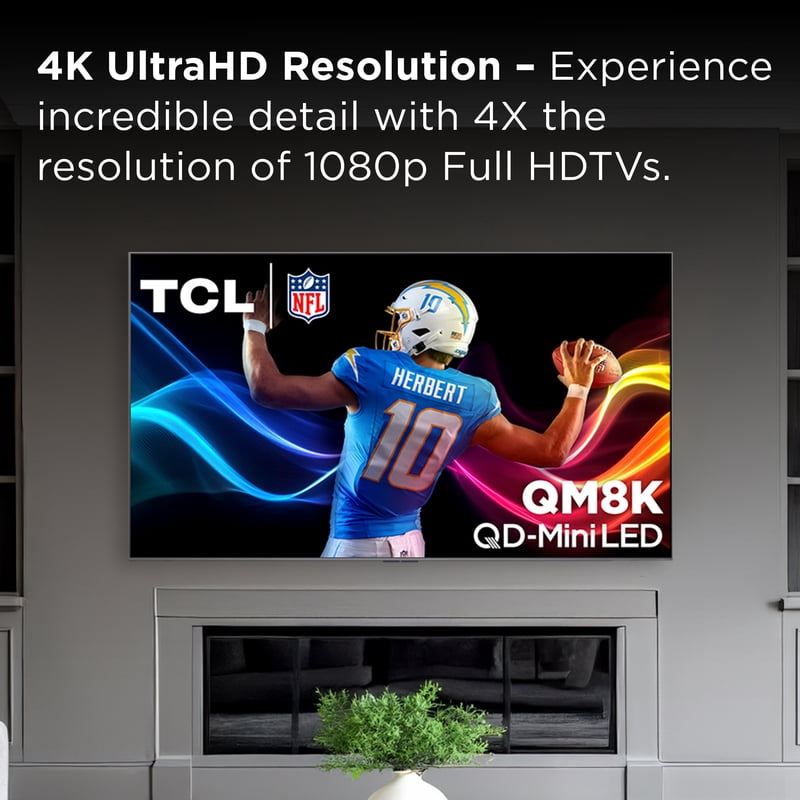 TCL 98" Class QM8K Series QD-Mini LED QLED 4K UHD Smart Google TV (NEW, 2025) - 144Hz, Local Dimming, CrystGlow WHVA Panel - 98QM8K gallery view