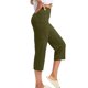 thumbnail image 3 of MKLEKYY Leggings para mujer Pantalones 3/4 ligeros para mujer Pantalones casuales holgados con bolsillos Pantalones casuales Pantalones de tela suave y cómodo Pantalones de yoga Pantalones deportivos, 3 of 4