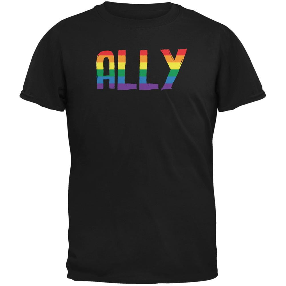 Ally Pride Black Adult T-Shirt LGBT
