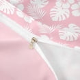 thumbnail image 4 of Erosebridal Tropical Blossoms Twin Bedding for Girls, Pink White Duvet Cover Set, Pink Reversible, 2pcs 1 Duvet Cover and 1 Pillowcase, No Comforter, 4 of 6