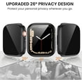 thumbnail image 2 of PINHEN for Waterproof Apple Watch Screen Protector Case SE2 Series SE 6 5 4 40mm Accessories, iWatch Protective PC Face Cover Built-in Tempered Glass Film, Sweatproof Bumper for Women Men 40 mm, 2 of 7