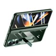 thumbnail image 3 of SaniMore Case for Samsung Galaxy Z Fold 4 7.6" 2022, Crystal-clear Rugged PC Backplane Magnetic Bracket Explosion Screen Protector 360° All-inclusive Hinge Protection Case for Galaxy Z Fold 4,Green, 3 of 15