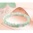 thumbnail image 3 of K-KED Real 24K Yellow Gold Bracelet For Women Natural Jade 7-8mm Beads Bracelet 1PCS-16cm/6.3inch, 3 of 7