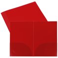thumbnail image 1 of Unique Bargains Plastic Folders with Pockets, Letter Files Portfolio Storage Folder, Red 6 Pack, 1 of 5