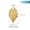 thumbnail image 2 of Uxcell 100Pcs Adornos de Hoja de Oro, Hojas de Metal para Manualidades de Collar, 2 of 6