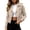 Beige, variant on Women Casual Zip Up Short Jacket Notched Lapel Lightweight Everyday Coat Green XXL