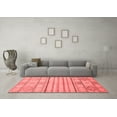 thumbnail image 3 of Ahgly Company Indoor Round Abstract Red Modern Area Rugs, 4' Round, 3 of 4