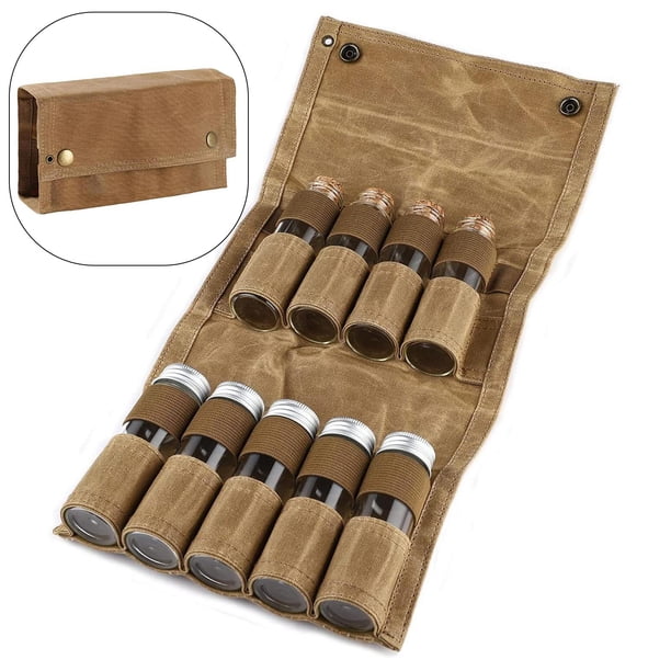 Bolsa de almacenamiento de tarros de especias shamjiam 9 compartimentos Botellas de azúcar Contenedor de transporte