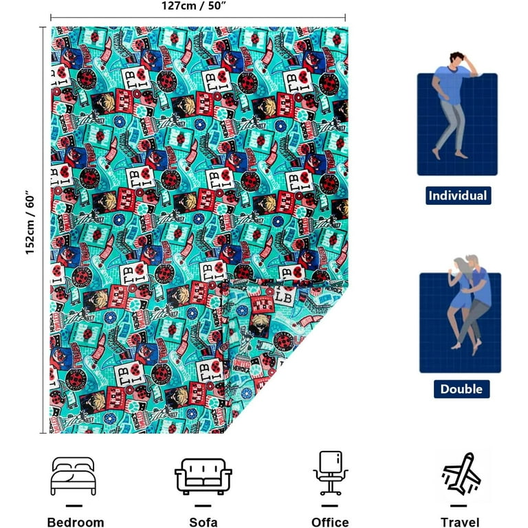 ZonLi Kids Blanket Flannel Fleece Throw 50