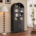 thumbnail image 2 of RRO Modern Metal Kitchen Pantry Storage Hutch Cabinet with Doors and Adjustable Shelves, 2 of 6