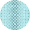 thumbnail image 1 of Ahgly Company Machine Washable Indoor Round Transitional Electric Blue Area Rugs, 6' Round, 1 of 7