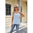 thumbnail image 2 of Women's Solid Color Round Neck Sleeveless Vest Metal Ring Loose Top, 2 of 3