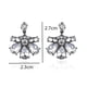 thumbnail image 2 of 1 par de preciosos pendientes colgantes de pétalos de flores de piedra de cristal acrílico, pendientes de tuerca con diamantes de imitación a la moda, regalo de joyería para mujer, 2 of 3