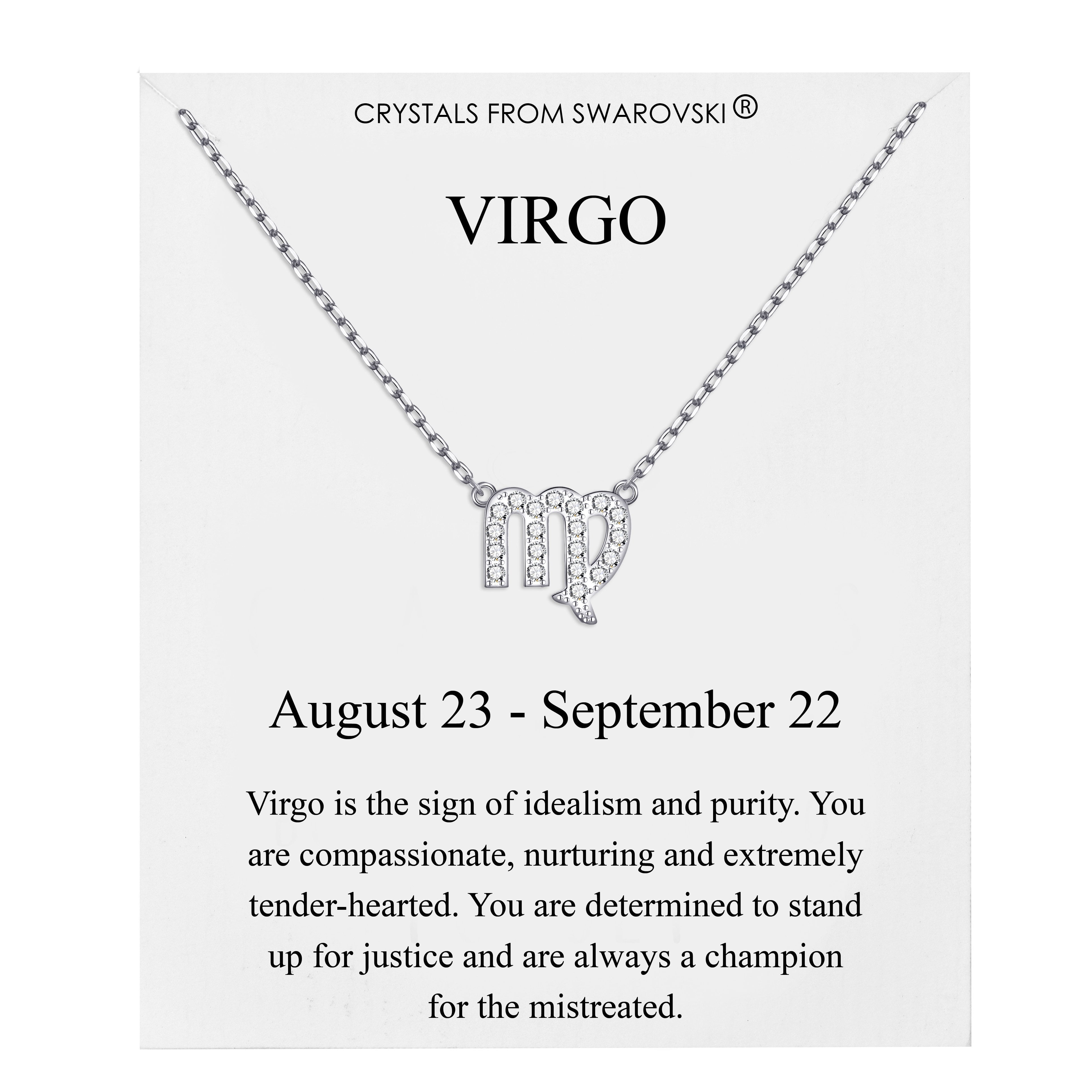 Virgo Zodiac Necklace Created with Zircondia® Crystals