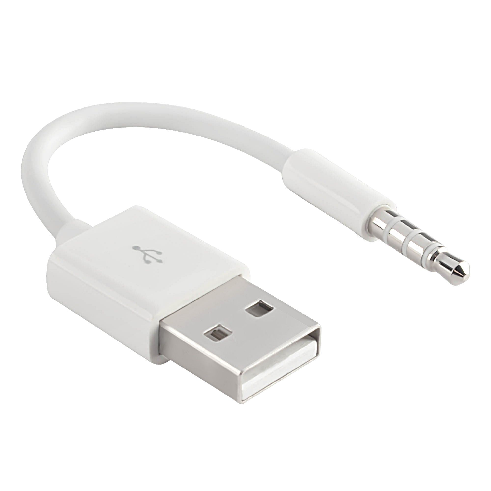 Insten 10.5CM White Shuffle 3.5mm Plug USB Cable For Apple iPod 3/4/5 Gen -  Walmart.com