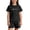 Black, variant on Girls 2 Piece Matching Clothing Set Letter Print Short Sleeve T Shirt Shorts Comfortable Loose Fit Outfits Sets White 7-8 Years