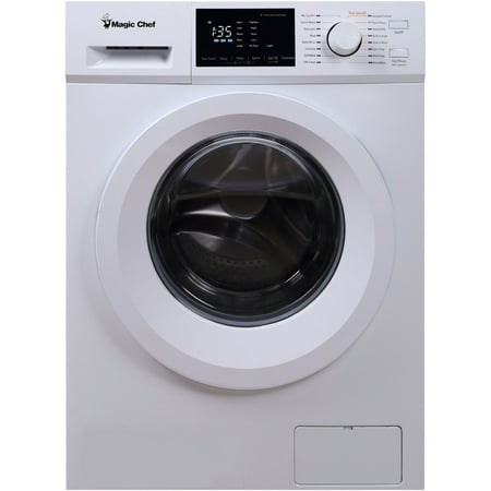 Magic Chef Brand 24 in. 2.7 Cu. ft. Front Load Washer in White MCSFLW27W  23.4 in L x 33.5 in H x 23.4 in D  160.9 lbs.