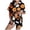 Black, variant on Halloween Silk Pajamas Women Pajama Set for Women Silk Satin Short Sleeve Button Up Top and Shorts with Halloween Print for Cozy Sleepwear and Elegant Black L
