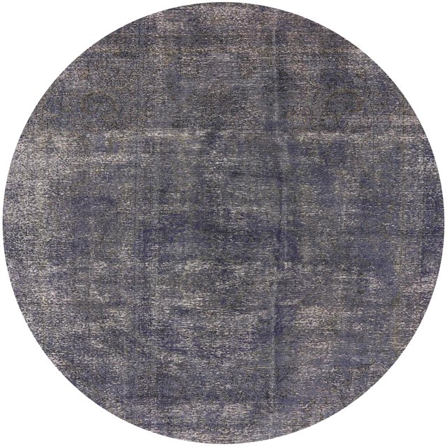 Ahgly Company Tapis d'Intérieur Lavables en Machine, Ronds Industriels Modernes Gris Gris, Ronds de 8'