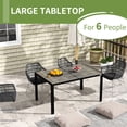 thumbnail image 5 of Aluminum Outdoor Table, 55"x35.5"/Ample Room for 6, Durable Wood-plastic Top, 5 of 5