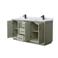 thumbnail image 6 of Wyndham Collection WCF414166DGZCMUNSMXX Strada 66" Free Standing Double Basin Vanity Set -, 6 of 7