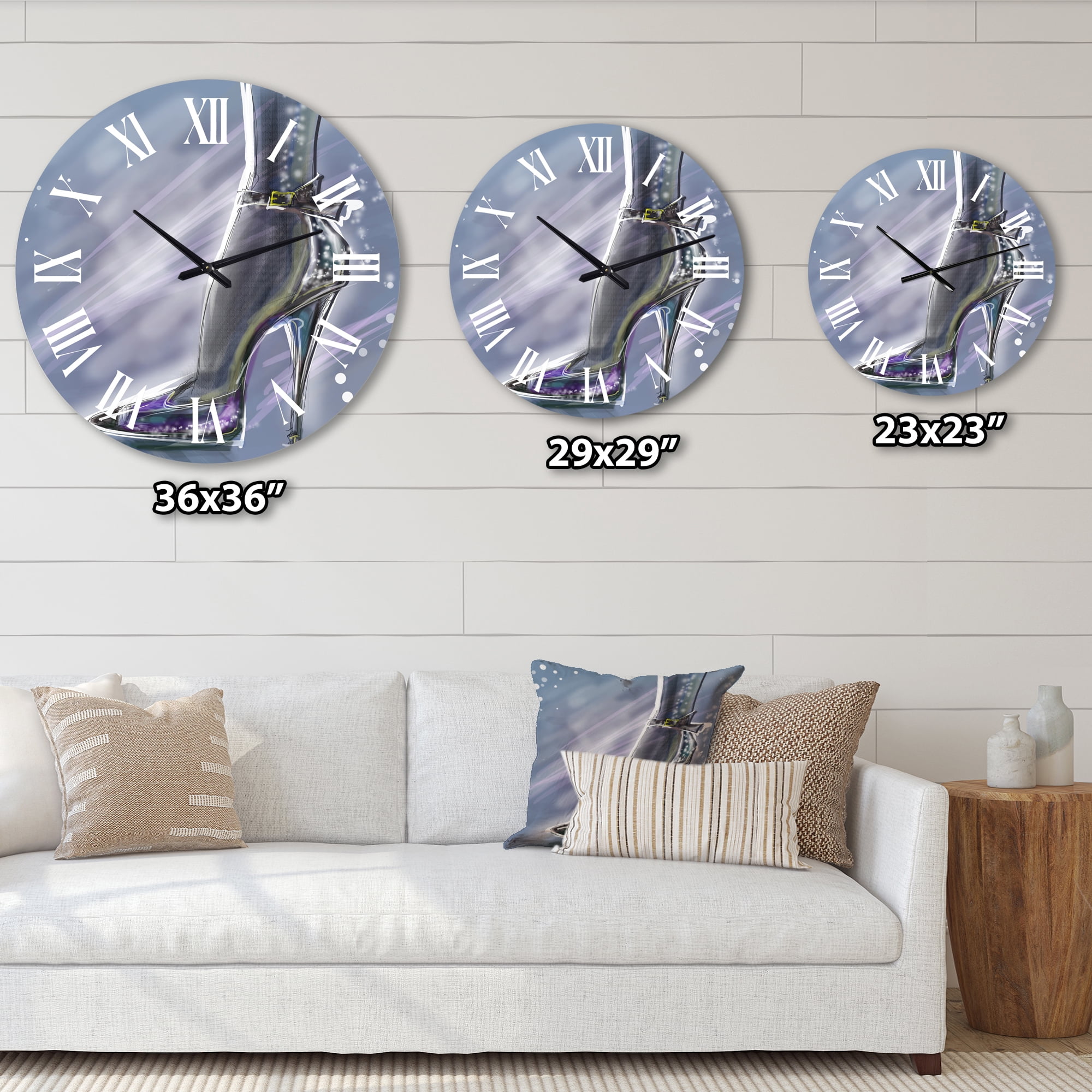 Designart 1 in Modern,Contemporary Wall Clock