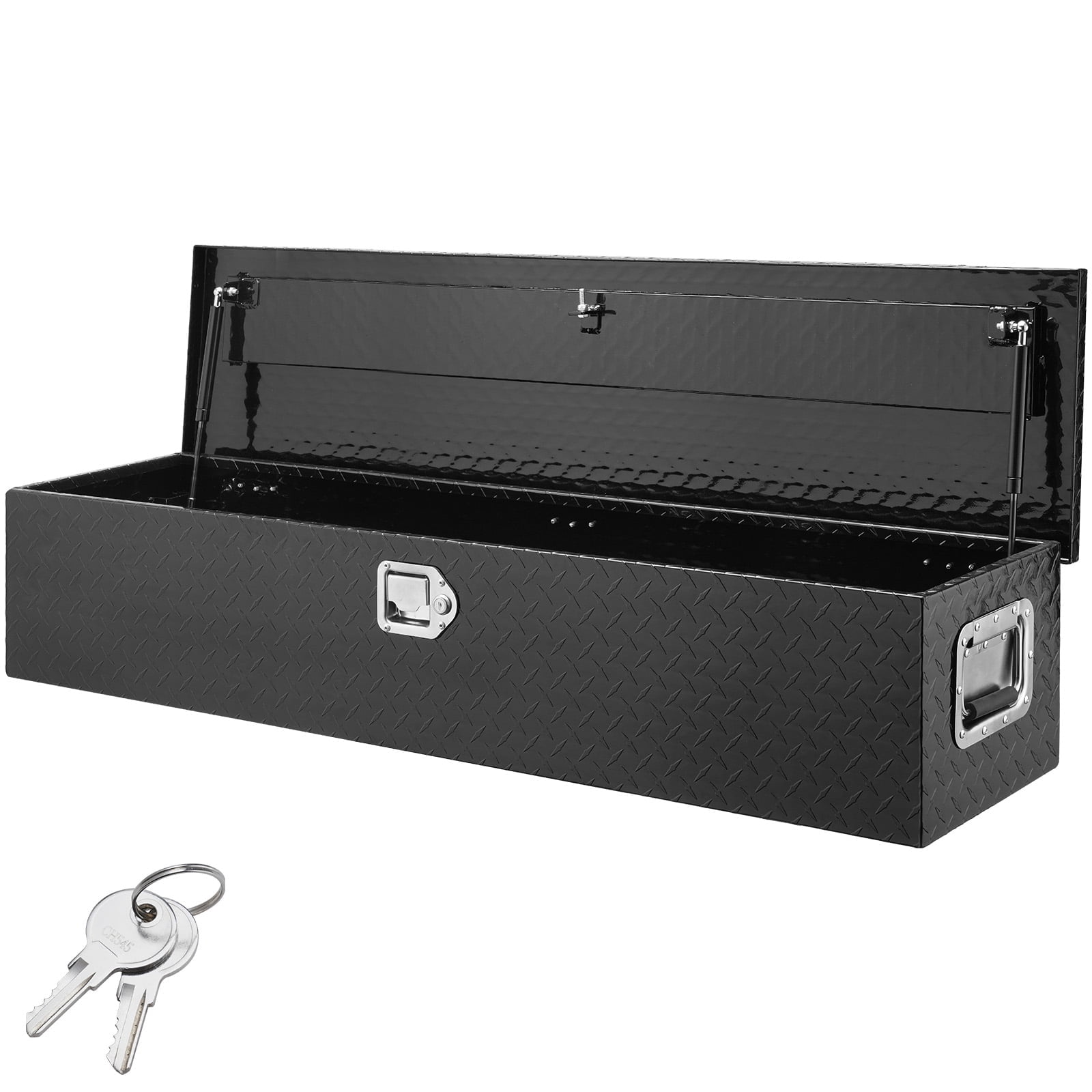 KFFKFF 48"x15"x15" Heavy Duty Aluminum Strip Tool Box for Pickup Truck Bed