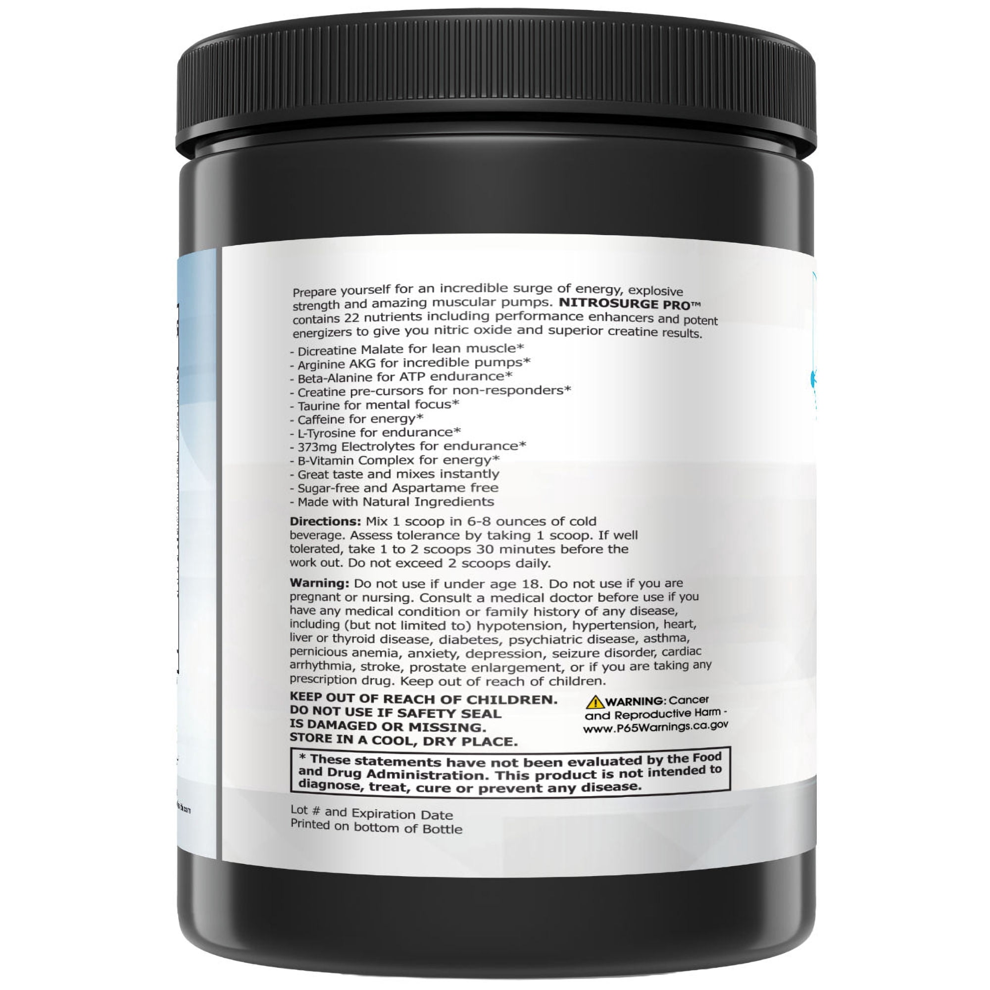 Nitrosurge Pro Pre Workout Powder with Creatine, Nitric Oxide & Energy Support Formula, 300g