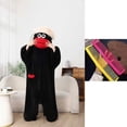 thumbnail image 2 of Evdexr Funny Fancy Dress Onesie Pajamas, Oversized Fleece Jumpsuit, Cozy Plush One Piece Sleepwear, Warm Lounge Animal Onesie Costume With Shoes Black, 2 of 5
