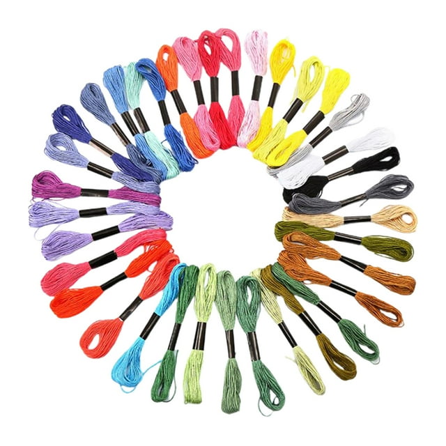 Kit de hilo de bordar de algodón para punto de cruz de 24/36 colores 36Color