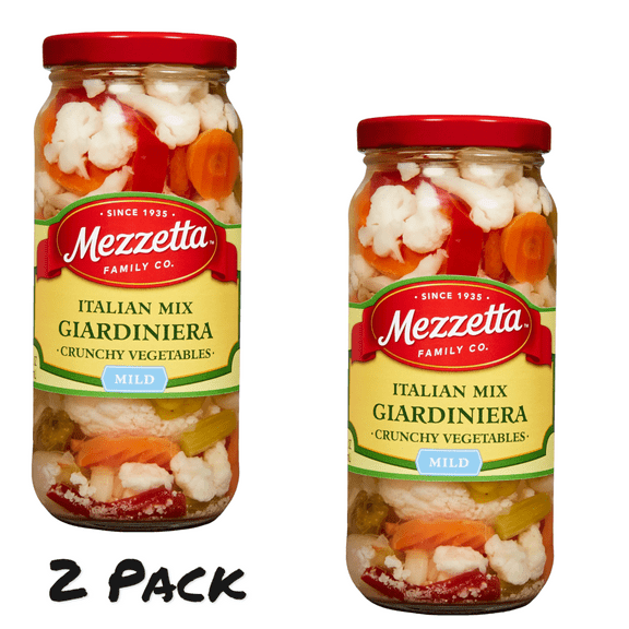 ( 2 Pack ) Mezzetta Italian Mix Giardiniera Mild, 16 fl oz Jar
