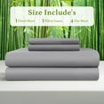 thumbnail image 5 of Baauye Cozy Bamboo Sheets Set, 4-Piece King Sheet Set with 16" Deep Pockets, Soft and Breathable Bed Sheets, Gray, 5 of 7