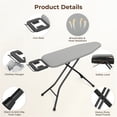 thumbnail image 5 of Yaheetech Full Size Foldable Ironing Board with 4-layer Pad, Gray, 5 of 9