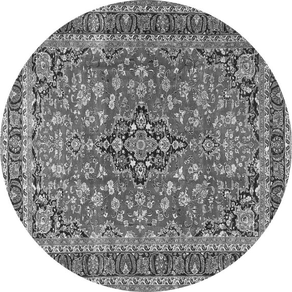 Ahgly Company Indoor Round Persian Gray Traditional Area Rugs, 6' Round