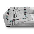 thumbnail image 3 of Tribal Soft Flannel Fleece Throw Blanket, Abstract Geometrical Frame Wild and Free Words Boho Style Art Print, Cozy Plush for Indoor and Outdoor Use, 70" x 90", Coconut Black Turquoise, by Ambesonne, 3 of 6