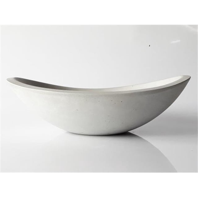 Eden Bath EB-N005LG Concrete Canoe Vessel Sink - Light Gray